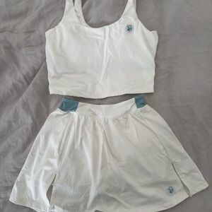 Splits59 White Tennis Set (Top is S, Skirt XS)